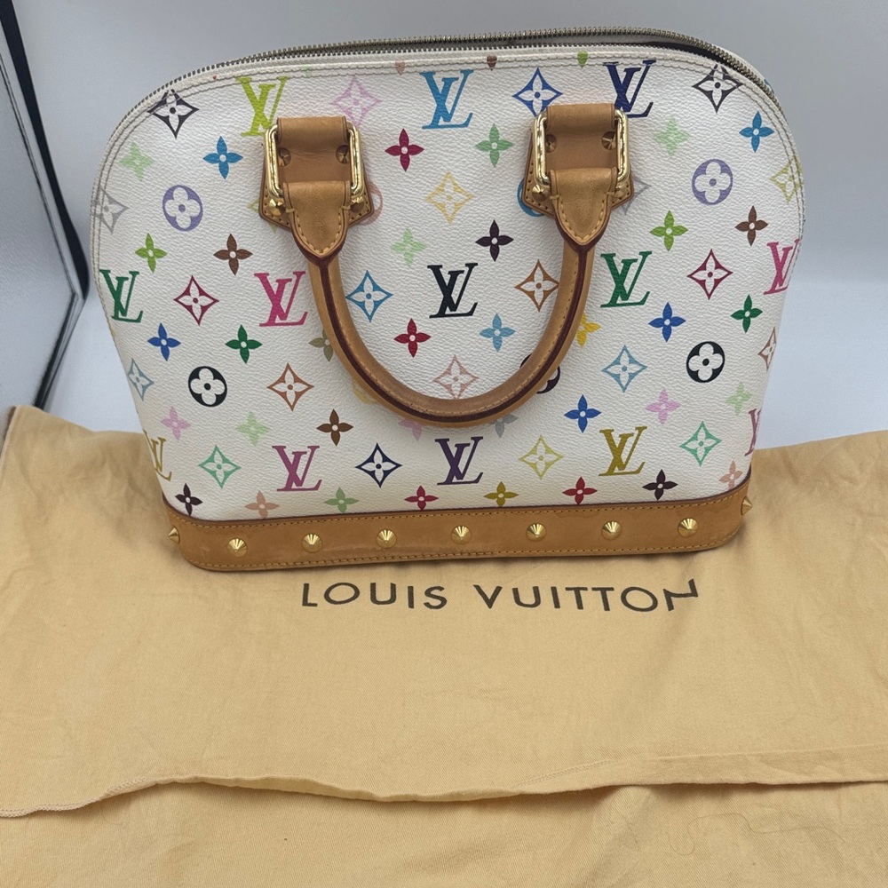 Louis Vuitton White Murakami Alma
